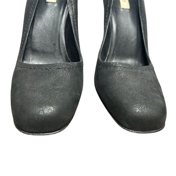 Prada 2004 Black Leather Scalloped Sway Curved Heels Size 40 Y2K - Picture 4 of 10